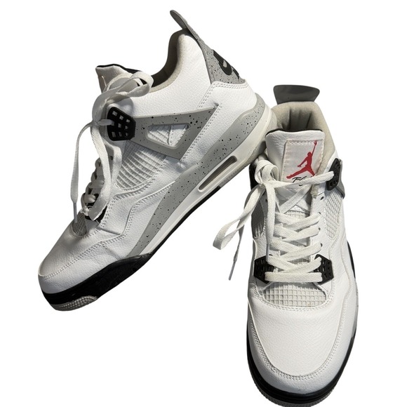 Jordan 4 Retro White Cement 2016 Mens Size 12.5 White Grey Black 840606-192 RARE